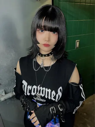 ミディアム 【ロングウルフカット 姫カット】伊藤裕哉のヘアスタイル