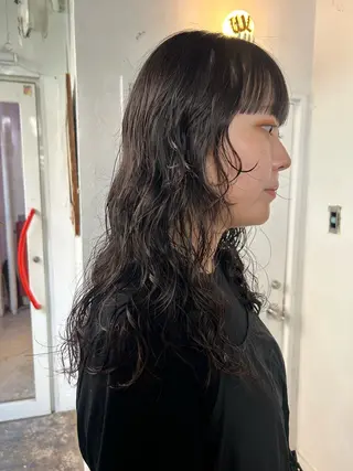 ロング パーマ 小川真歩/パーマ /暖色オリーブのヘアスタイル