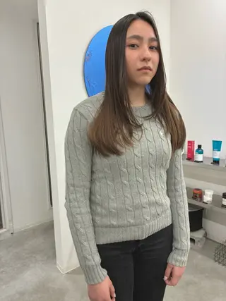 ロング カラー KEPKA ヤマグチ 天神 今泉のヘアスタイル