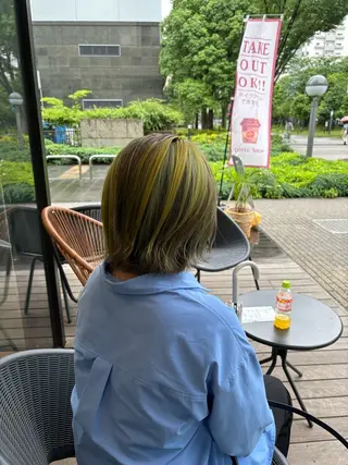 ミディアム カラー ヘアアレンジ 加藤 愛実のヘアスタイル