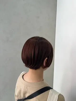 ショート カラー ブリーチなし透明感 カラー✨横山 佳希のヘアスタイル