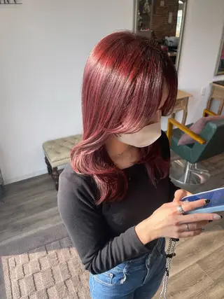 ロング カラー ヘアアレンジ Felice Erikaのヘアスタイル