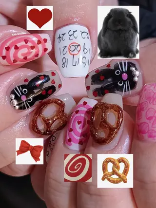 ネイル 3dパーツ/流行り 👧shushu❤️のネイルデザイン