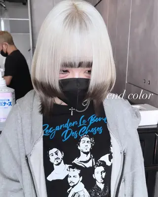 ミディアム カラー 💜ハイトーン💛 マジカルかいちゃんのヘアスタイル