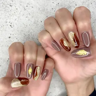 ロング カラー パーマ ヘアアレンジ メンズ キッズ ネイル マツエク・マツパ Salon Ｋのネイルデザイン