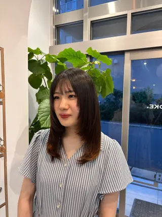 ミディアム 千田 りんなのヘアスタイル