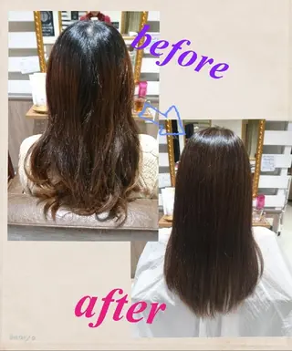 カラー ロング 赤松 摩美のヘアスタイル
