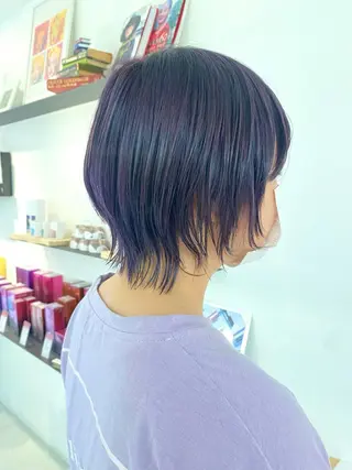 ミディアム カラー 安永 涼のヘアスタイル
