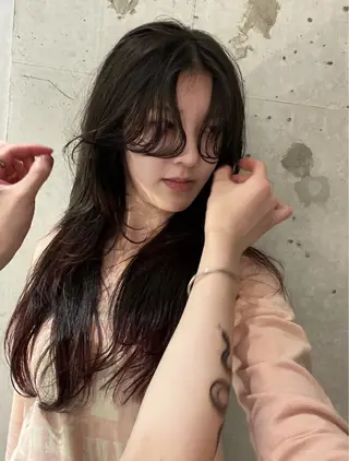 ロング カラー sano rikitoのヘアスタイル