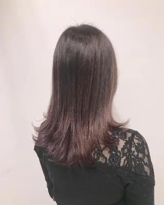 セミロング カラー ヘアアレンジ GiseL天神カラー 髪質改善/ブリーチのヘアスタイル