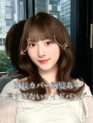セミロング 映える顔まわり/前髪 特化 💗 ユキマのヘアスタイル