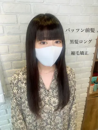 ロング カラー パーマ ヘアアレンジ 髪質改善/縮毛矯正 艶カラー/珠聡のヘアスタイル