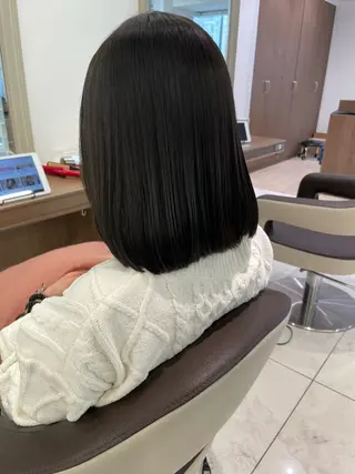 ミディアム パーマ 福島成美/髪質改善 縮毛矯正/カラーのヘアスタイル