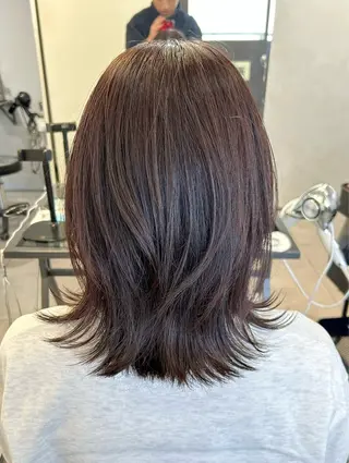 ミディアム カラー 池袋レイヤーカット/ 顔まわりtaigaのヘアスタイル