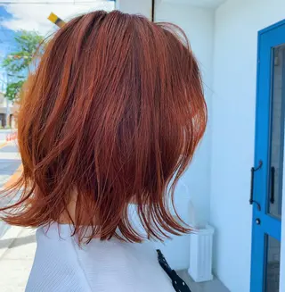 ミディアム カラー corazon ブリーチのヘアスタイル