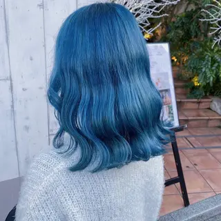 ミディアム カラー ヘアアレンジ 韓国レイヤーカット/ 儚げカラーチナツのヘアスタイル