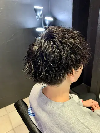 ショート メンズ メンズパーマ/難波/ 心斎橋　室園亮佑のヘアスタイル