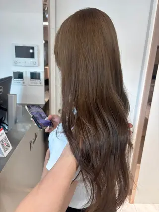 ミディアム rina／ベージュ ワンホン/韓国ヘアのヘアスタイル