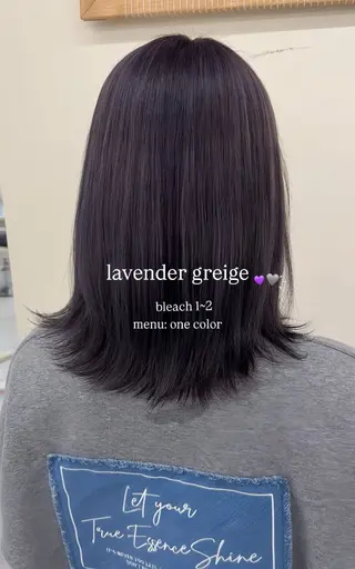 ミディアム カラー ワンホン×髪質改善 つのーか🩶‪🫧のヘアスタイル