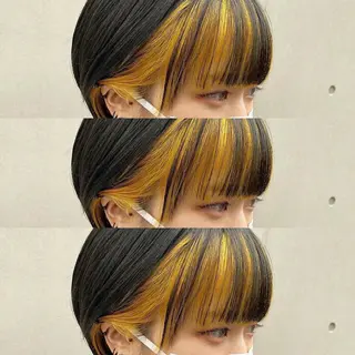 ミディアム カラー HOLON池袋所属・ウルフカット ハッシュカット/七海のヘアスタイル