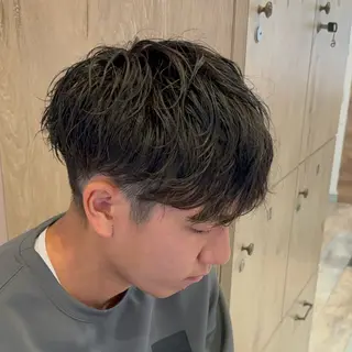 パーマ メンズ 透明感/ダブル カラー🧸こころのヘアスタイル