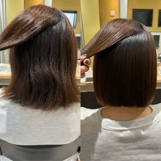 ショート パーマ hub hair レイヤー/透明感のヘアスタイル