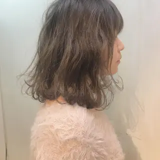 ミディアム SALON WORK STATION所属・ボブ♡柔らかいカラー 實松栞理のヘアスタイル