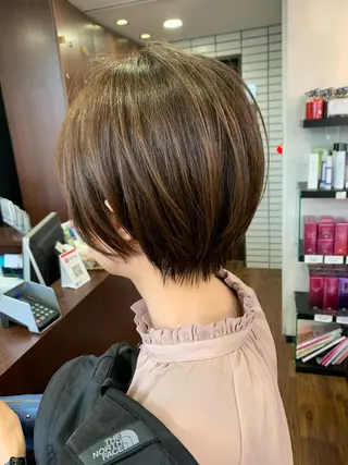 ショート 縮毛矯正/ショート/ レイヤー/畑中正敏のヘアスタイル
