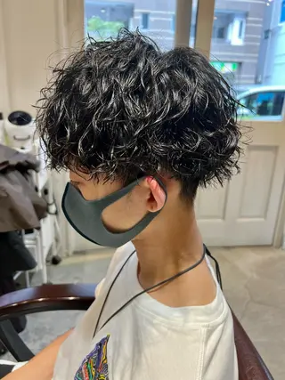 ショート パーマ メンズ 🦩パーマン🦩佐藤 航太のヘアスタイル