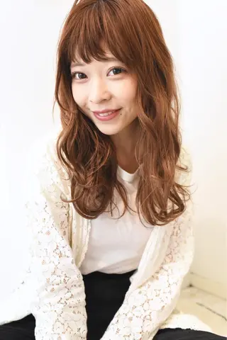 セミロング カラー パーマ ヘアアレンジ ai あいのヘアスタイル