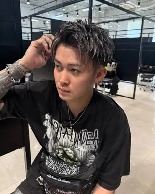 ショート カラー メンズ メンズカットカラー 心斎橋/松平和樹のヘアスタイル