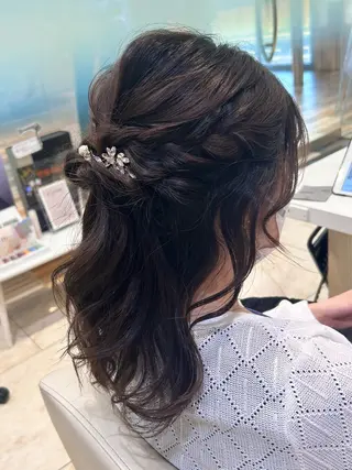 ヘアアレンジ はるか/ブリーチカラ ー/ヘアアレンジ🤍のヘアスタイル