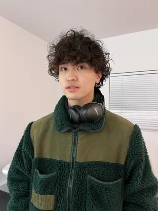 ミディアム パーマ メンズ トレンドヘア◎ 店長　清原佑太のヘアスタイル