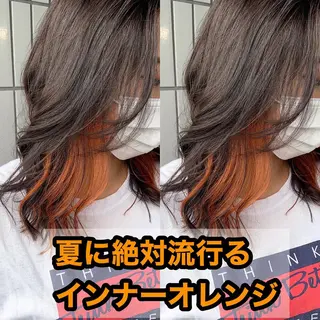 ミディアム カラー ✨艶ブリーチカラー ✨四ノ宮裕己のヘアスタイル
