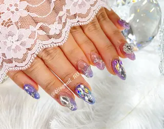 ネイル 23時まで❤︎韓国、 ワンホンネイルのネイルデザイン