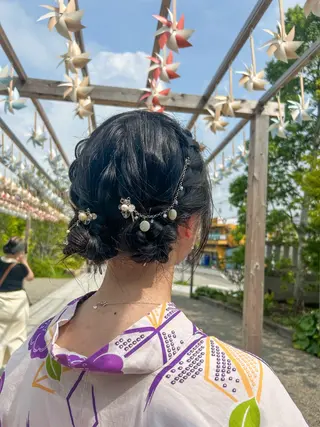 セミロング カラー ヘアアレンジ yuka .のヘアスタイル