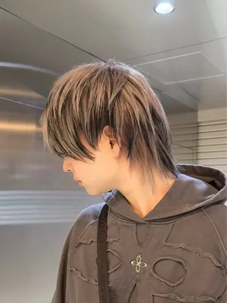 ショート メンズ Nuit 新宿所属・エクステ×ブリーチ× レイヤー🌟Kのヘアスタイル