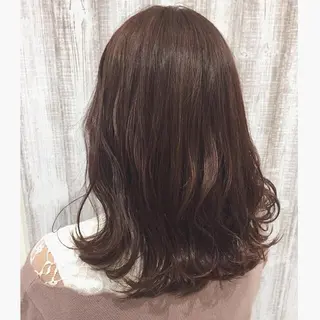 ミディアム カラー ヘアアレンジ 透明感♡︎♡︎ 佐々木早苗のヘアスタイル
