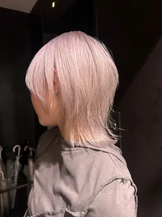 ミディアム カラー ミルクティーベージュ /sara💛のヘアスタイル