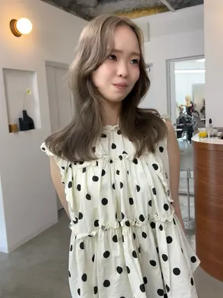 セミロング いざわりお /梅田/ブリーチのヘアスタイル