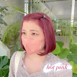 ミディアム カラー ピンクカラー🎀/ ミルクティー🍼花音のヘアスタイル
