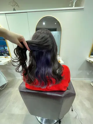 ミディアム カラー 松永 梨央のヘアスタイル