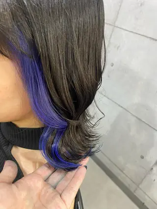 ミディアム カラー ヘアアレンジ 艶髪ハイトーン特化 梅田美容室SLYのヘアスタイル