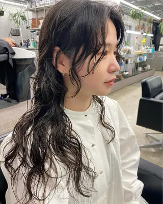 ロング パーマ 似合わせカット レイヤー/ボブのヘアスタイル