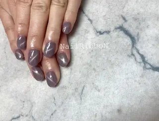 ネイル ネイルリボン 受付スタッフのネイルデザイン