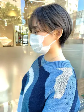 ショート ショート/ボブ/ 白髪ぼかし/しんやのヘアスタイル