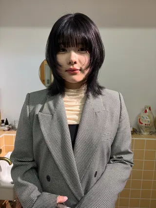 ミディアム カラー sakura🌸 レイヤー/韓国ヘアのヘアスタイル