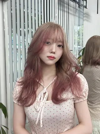 セミロング カラー 天神大名/淡色カラー かずゆき/ハイトーンのヘアスタイル