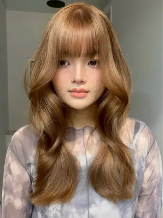 ロング カラー hatano kahoのヘアスタイル