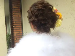 ミディアム セミロング ロング ヘアアレンジ 藤井 菜緒のヘアスタイル